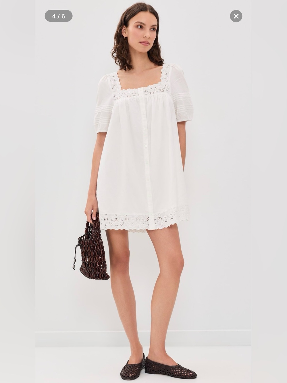 marea by Liz Joy Liza Dress, cotton, eyelet button front - Picture 1 of 5